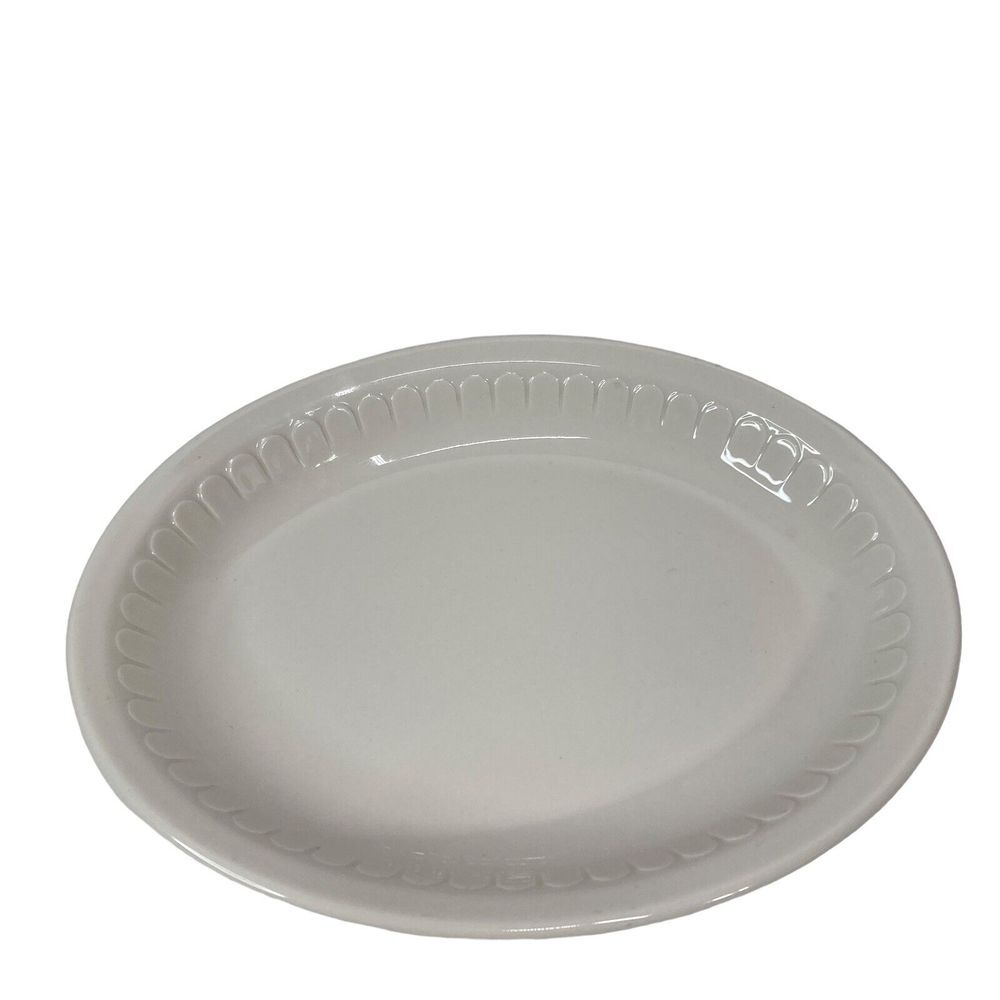 Vintage Syracuse China Oval Plate Platter Serving‎ Bowl White Edge 11x8.75 in